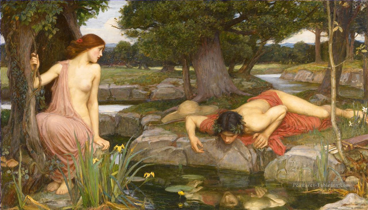 Echo et Narcisse femme grecque John William Waterhouse Peintures à l'huile